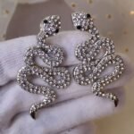 Snake Rhinestone Earrings | Glam Party Statement Jewelry