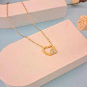 Classic Golden Heart Pendant Necklace