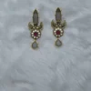 Floral Heritage Earrings – Traditional Gold-Plated Statement Jewelry