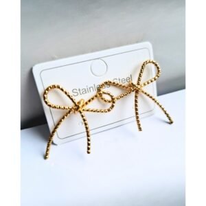 Gold Bow Knot Earrings
