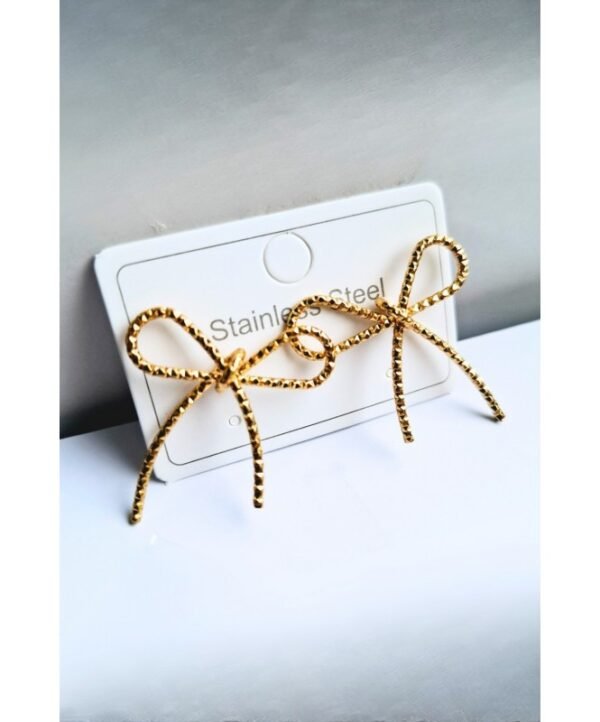 Gold Bow Knot Earrings