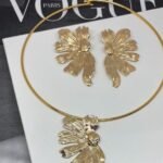Gold Floral Statement Necklace