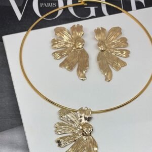 Gold Floral Statement Necklace