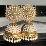 Gold Jhumka Earrings