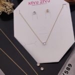 Minimalist Crystal Necklace & Earrings Set
