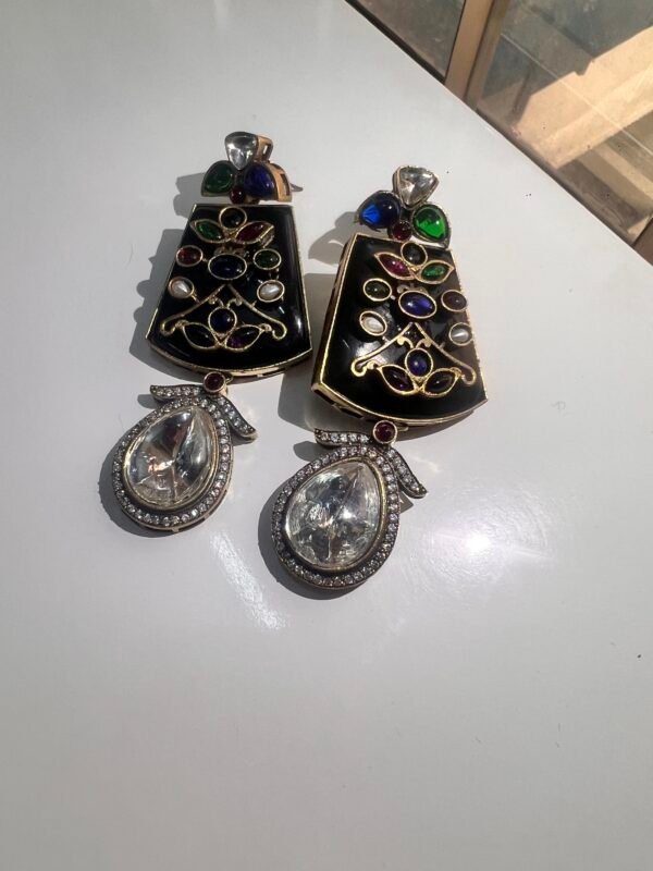 Multicolor Stone Drop Earrings