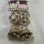 Traditional Kundan Jhumka Earrings with Ruby